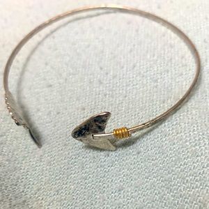 Gilded Arrow Bangle in Silver